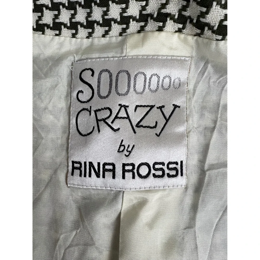 VTG 90s Rina Rossi Houndstooth Skirt Suit Sz 6 Parisian Made USA Career Academia